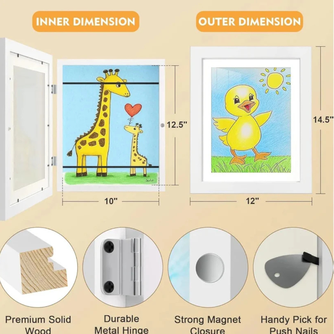 2-Pack Kids Magnetic Art Frames