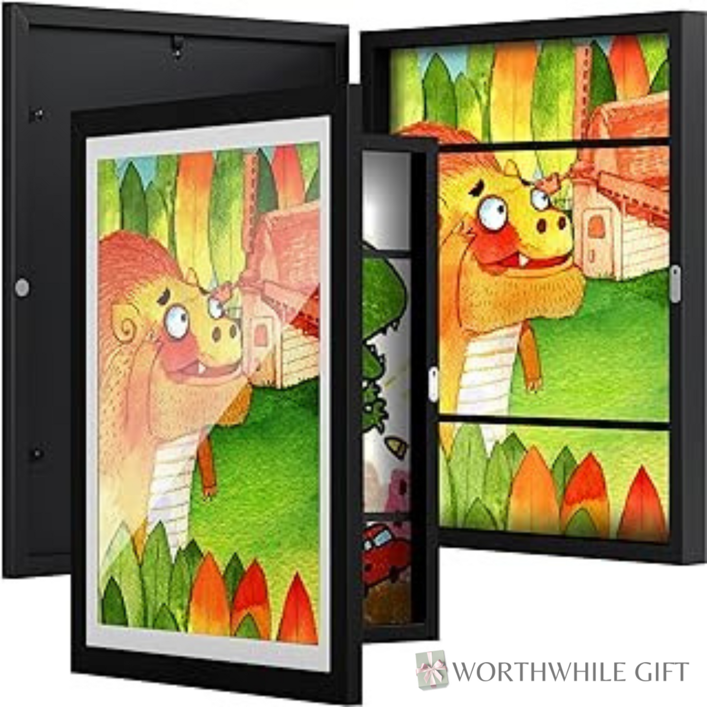 Top Value 4-Piece Kids Magnetic Art Frame Set