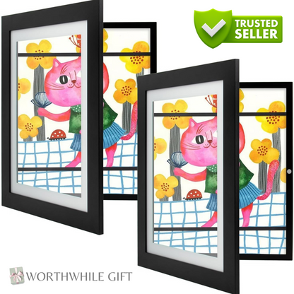 Top Value 4-Piece Kids Magnetic Art Frame Set