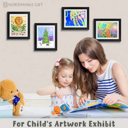 Top Value 4-Piece Kids Magnetic Art Frame Set