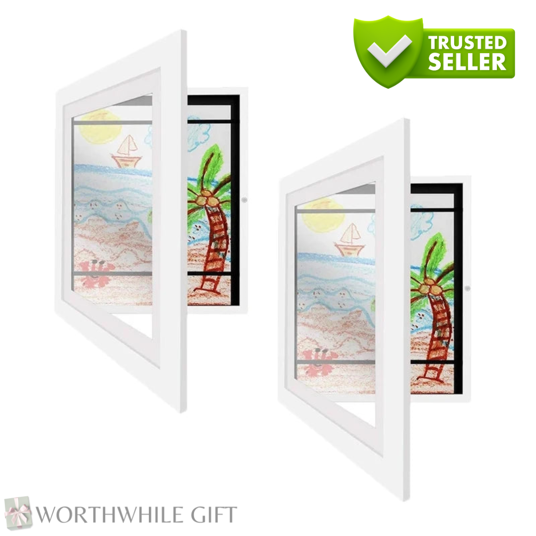 Top Value 4-Piece Kids Magnetic Art Frame Set