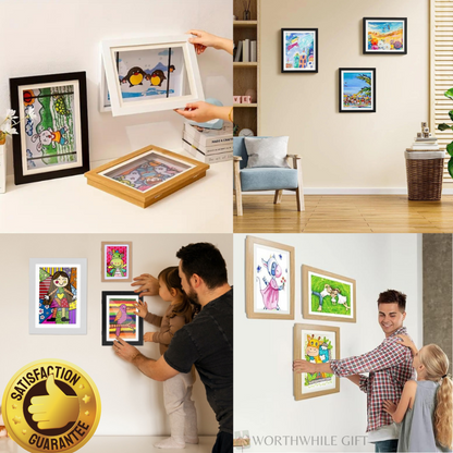 Top Value 4-Piece Kids Magnetic Art Frame Set